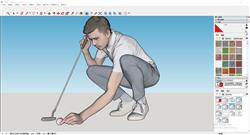 高尔夫男人人物sketchup模型库