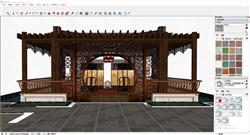 中式凉亭水榭sketchup模型库
