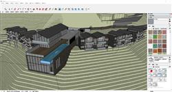 山地酒店建筑sketchup模型库