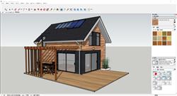 坡屋顶木屋住宅草图模型网