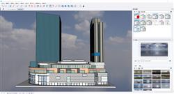 商业综合体建筑Enscape渲染模型