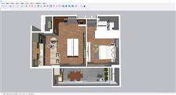 家装户型公寓SU模型 免费sketchup模型下载