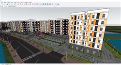 小区建筑规划活动区SU模型