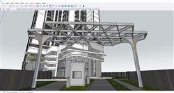 高层酒店建筑SU模型 免费sketchup模型下载