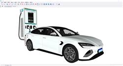 比亚迪汽车充电桩SU模型 免费sketchup模型下载