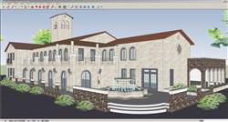 欧式教堂建筑SU模型