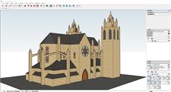 哥特式教堂建筑SU模型 免费sketchup模型下载