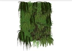绿植墙SU模型