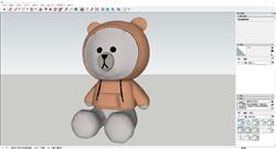 布娃娃小熊SU模型 免费sketchup模型下载