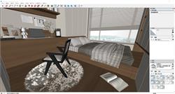 榻榻米卧室房间SU模型 免费sketchup模型下载