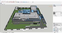 现代学校幼儿园建筑SU模型