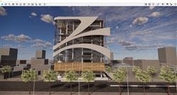创意异形办公楼建筑SU模型