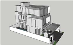 现代别墅住宅SU模型