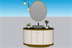 浴室柜SU模型