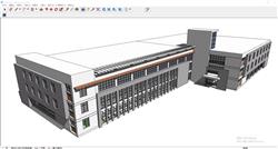 厂房仓库工厂建筑SU模型