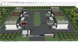 企业厂房建筑SU模型