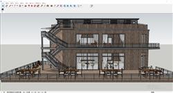 咖啡馆建筑SU模型