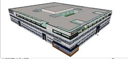 公司厂房建筑SU模型 免费sketchup模型下载