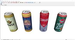 高厅啤酒易拉罐SU模型 免费sketchup模型下载
