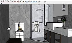 室内浴室卫生间SU模型 免费sketchup模型下载