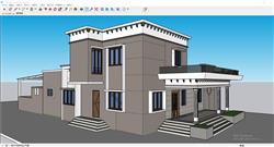 摩洛哥两层住宅别墅SU模型 免费sketchup模型下载