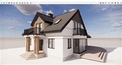 坡屋顶住宅SU模型 免费sketchup模型下载