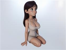意大利卡通女孩SU模型