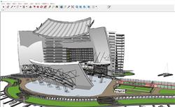 丹麦哈林酒店建筑SU模型 免费sketchup模型下载