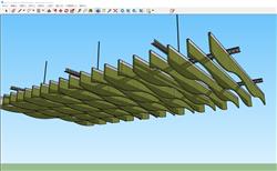 装饰格栅吊顶SU模型 免费sketchup模型下载