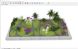 花坛花圃景观SU模型 免费sketchup模型下载