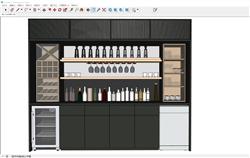 突尼斯酒柜SU模型 免费sketchup模型下载
