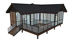 民宿酒店建筑SU模型