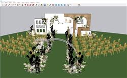 户外婚礼婚庆SU模型 免费sketchup模型下载