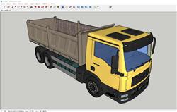 自卸车翻斗车SU模型 免费sketchup模型下载