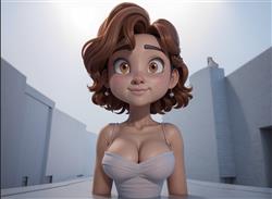 卡通半身女主人物SU模型 免费sketchup模型下载
