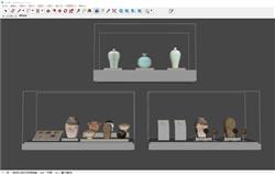 青花瓷瓶古董文物SU模型 免费sketchup模型下载