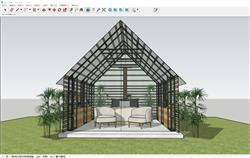 休闲阳光房SU模型 免费sketchup模型下载