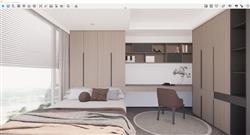 榻榻米卧室房间SU模型 免费sketchup模型下载