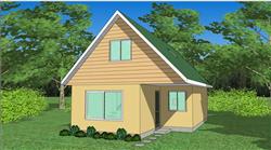 坡屋顶木屋住宅SU模型