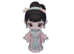 古代女子人物手办SU模型