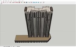 高层古典商业建筑SU模型