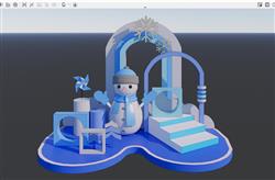 冬季雪人美陈SU模型