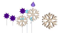 雪花纸风车装饰SU模型