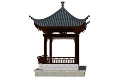 中式凉亭子SU模型