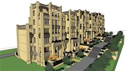 新中式洋房住宅SU模型