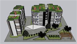 住宅小区SU模型