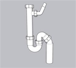 水槽管道存水弯SU模型