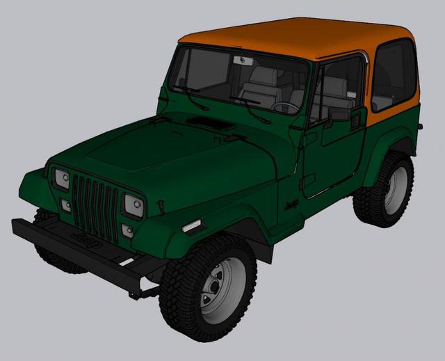 吉普车jeep汽车SU模型