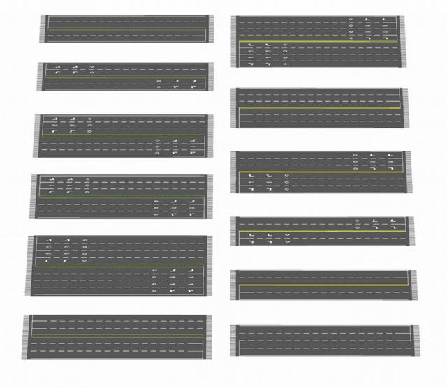 公路道路斑马线指示线SU模型