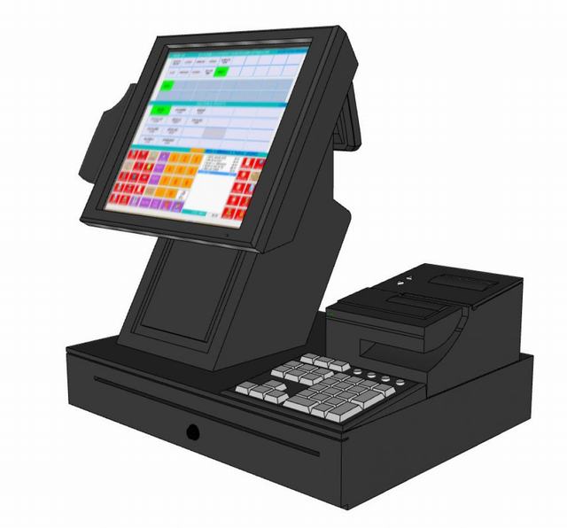 收银机点单机SU模型
